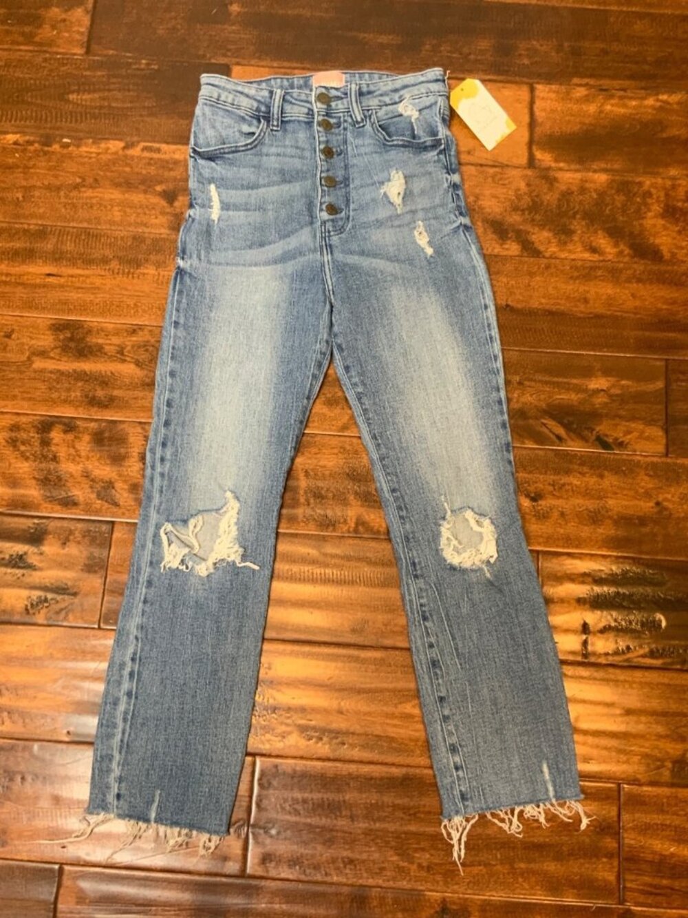 Show Me Your MUMU Soho Button Up Skinnies Blue Bay Jeans, Size 25